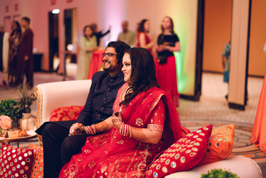 A Sangeet for an South Asian couple's wedding at the Sheraton Grand Hotel in downtown Chicago
