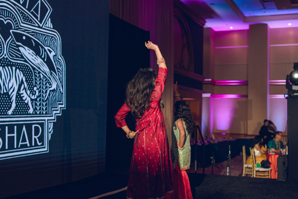 A Sangeet for an South Asian couple's wedding at the Sheraton Grand Hotel in downtown Chicago