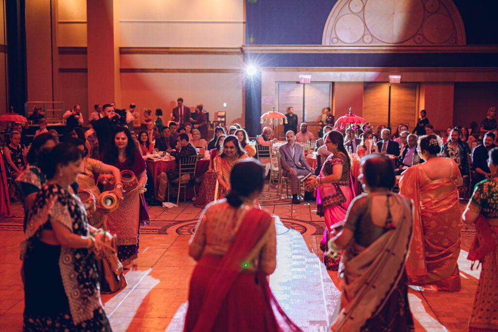 A Sangeet for an South Asian couple's wedding at the Sheraton Grand Hotel in downtown Chicago