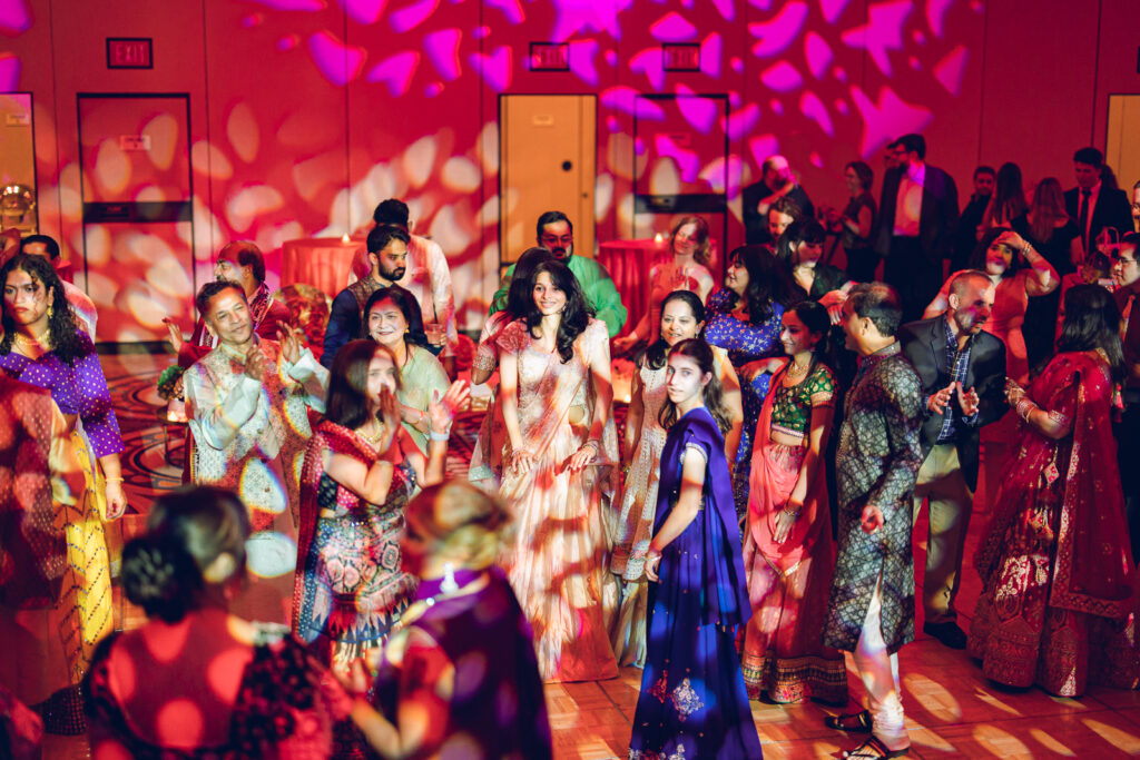 A Sangeet for an South Asian couple's wedding at the Sheraton Grand Hotel in downtown Chicago