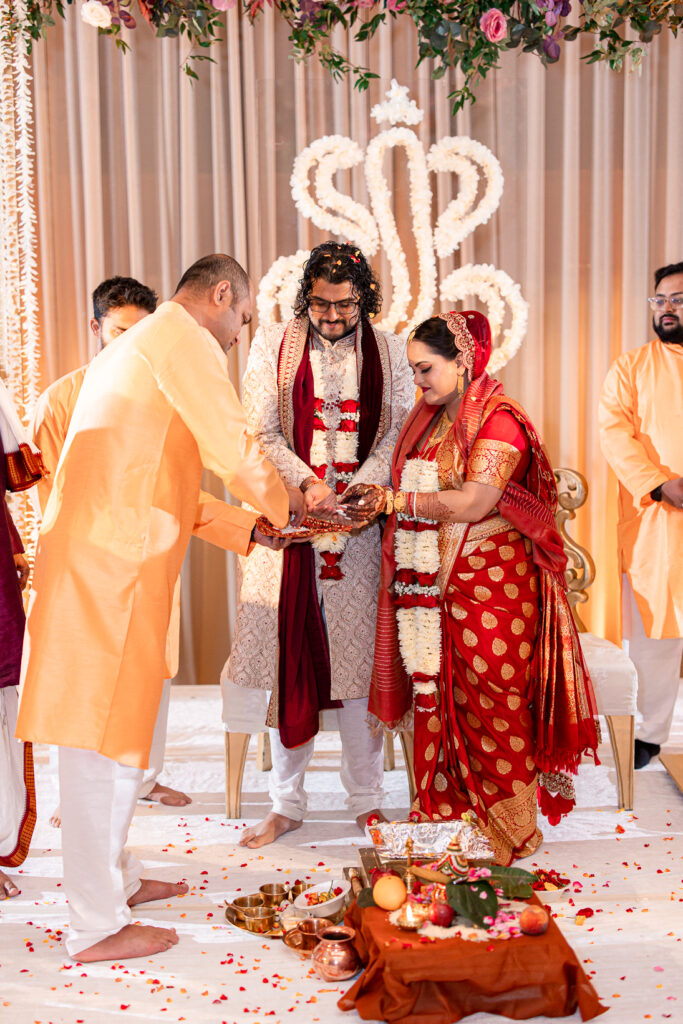 A traditional Indian wedding celebrated at the Grand Sheraton in downtown Chicago