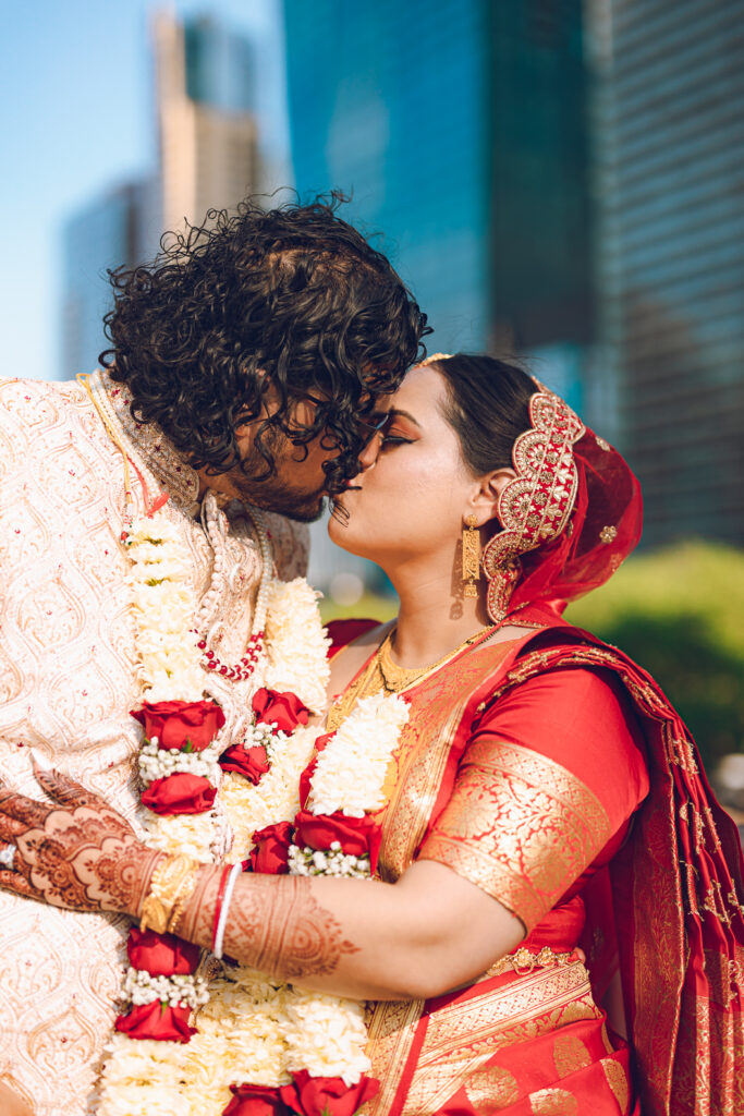 A traditional Indian wedding celebrated at the Grand Sheraton in downtown Chicago