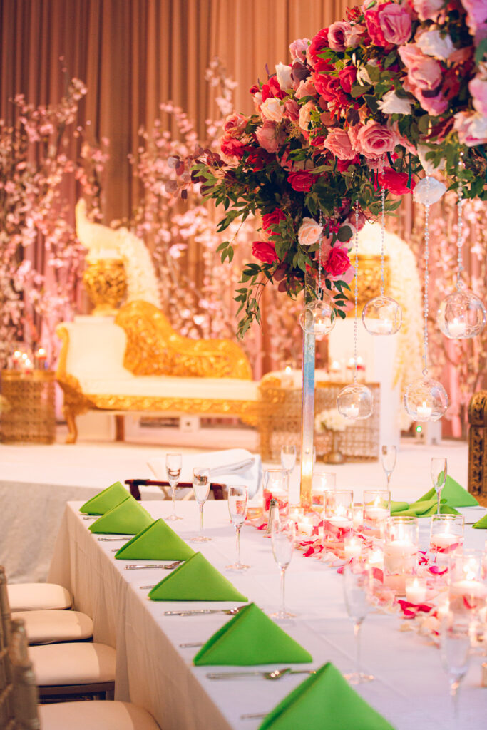 A traditional Indian wedding celebrated at the Grand Sheraton in downtown Chicago
