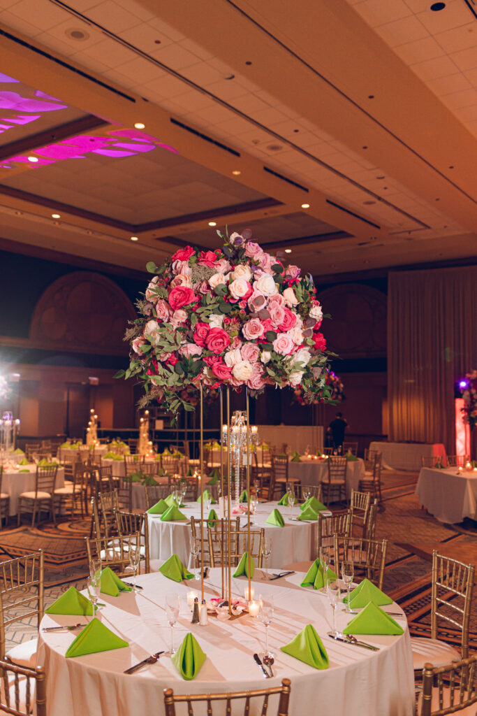 A traditional Indian wedding celebrated at the Grand Sheraton in downtown Chicago