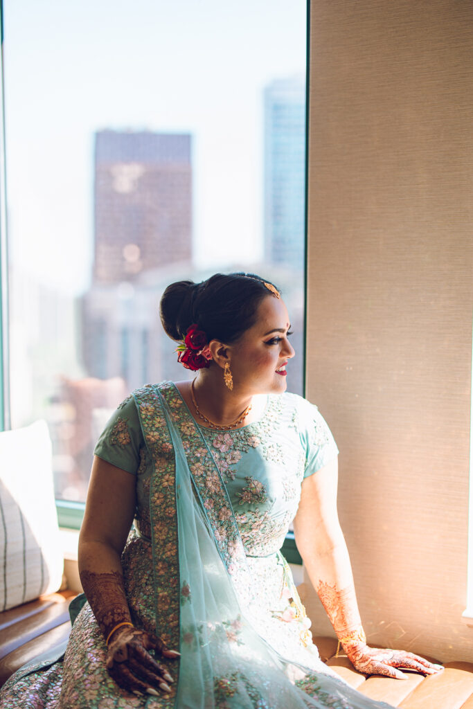 A traditional Indian wedding celebrated at the Grand Sheraton in downtown Chicago