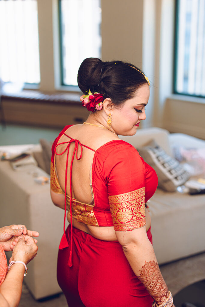 A traditional Indian wedding celebrated at the Grand Sheraton in downtown Chicago