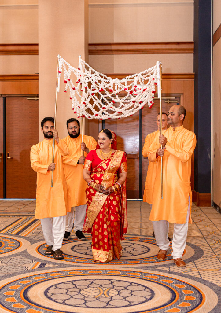 A traditional Indian wedding celebrated at the Grand Sheraton in downtown Chicago