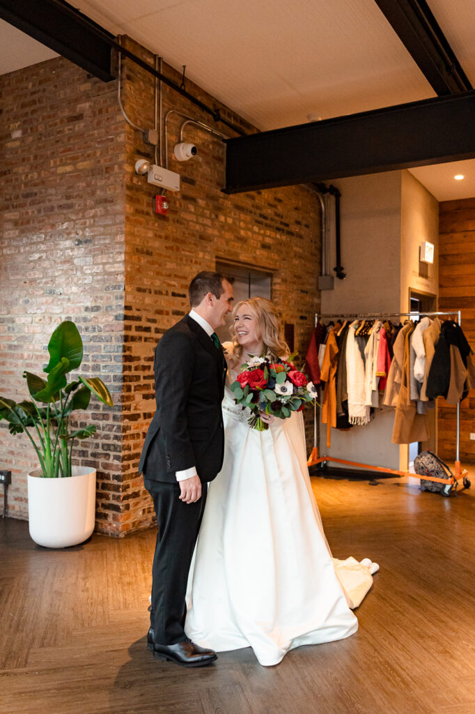 A couple's wedding at Morgan's on Fulton in Fulton Market, Chicago