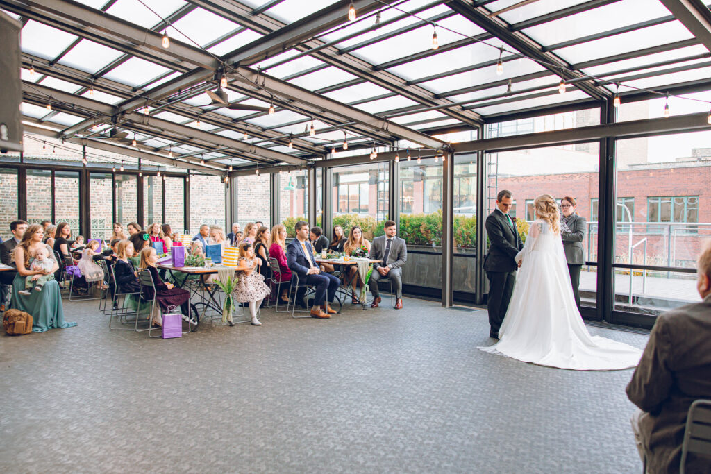 A couple's wedding at Morgan's on Fulton in Fulton Market, Chicago
