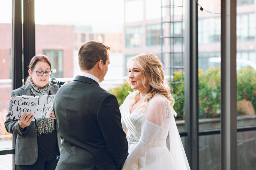 A couple's wedding at Morgan's on Fulton in Fulton Market, Chicago