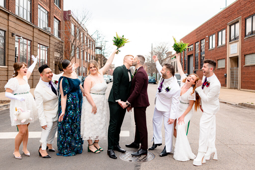 A queer wedding at Wildman BT in Chicago.