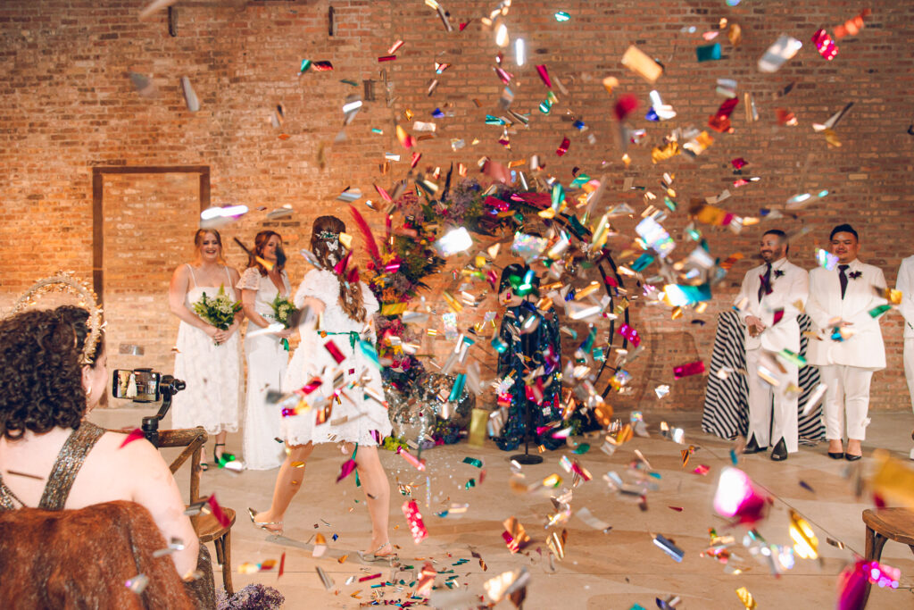 A queer wedding at Wildman BT in Chicago.