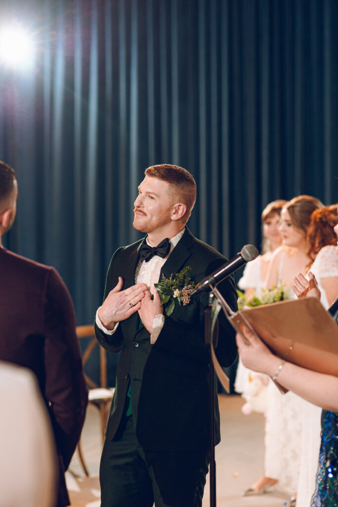 A queer wedding at Wildman BT in Chicago.