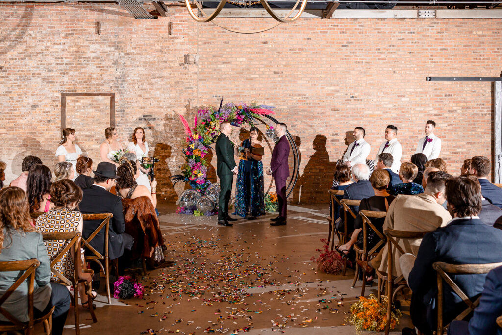 A queer wedding at Wildman BT in Chicago.