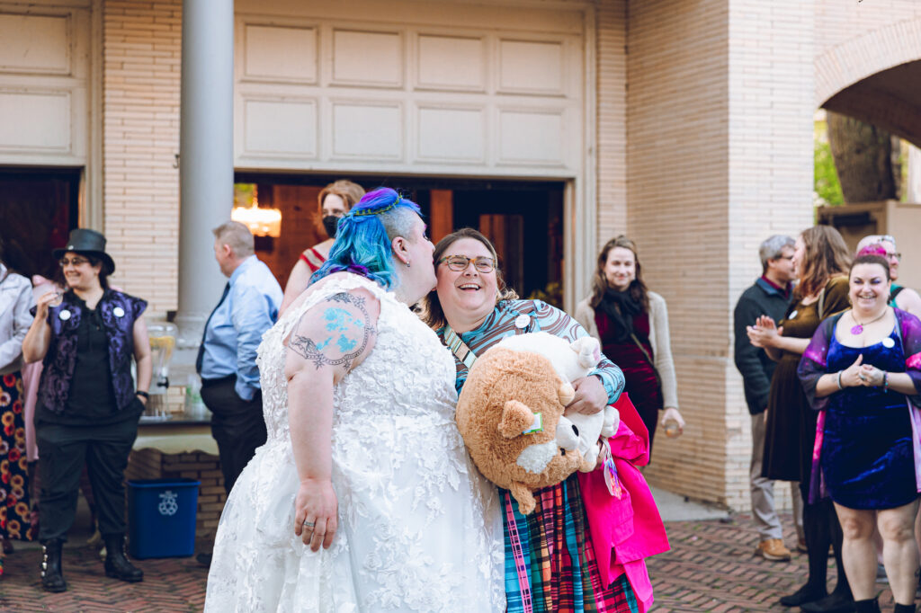 A queer polycule celebrates their wedding day at Colvin House in Chicago.