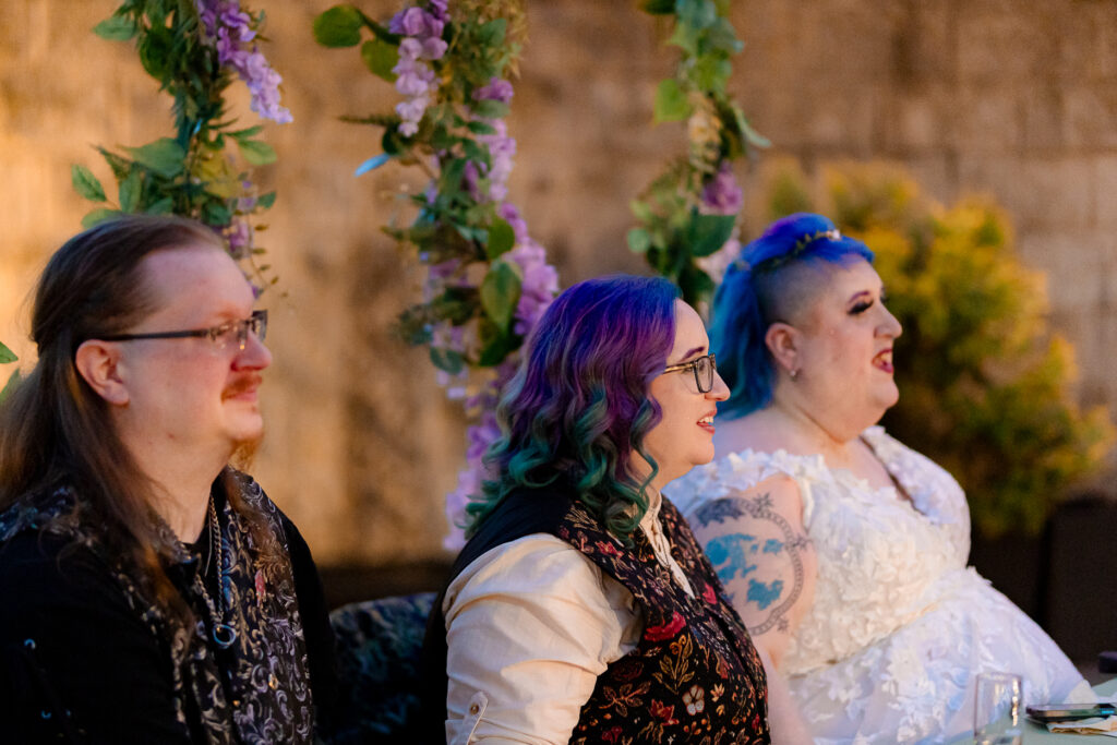 A queer polycule celebrates their wedding day at Colvin House in Chicago.