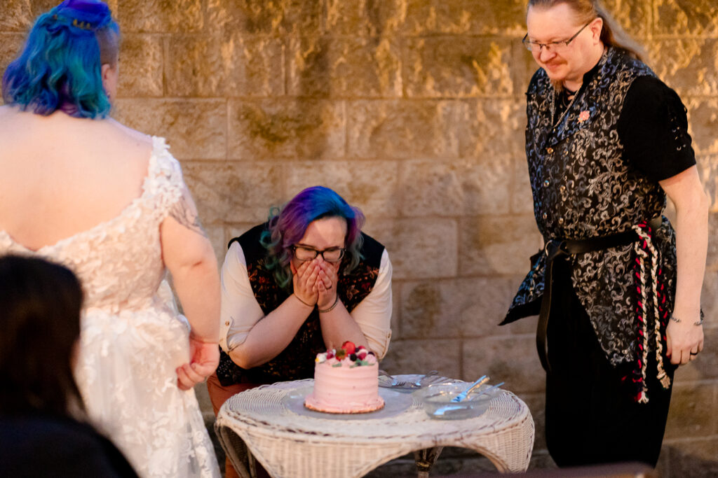 A queer polycule celebrates their wedding day at Colvin House in Chicago.