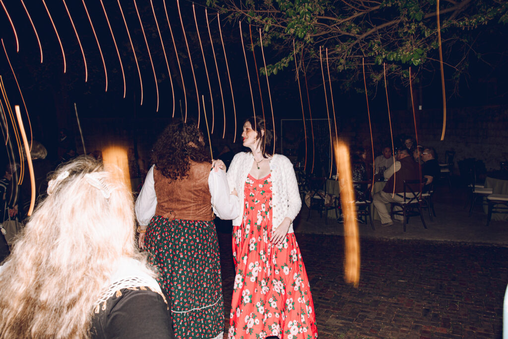 A queer polycule celebrates their wedding day at Colvin House in Chicago.