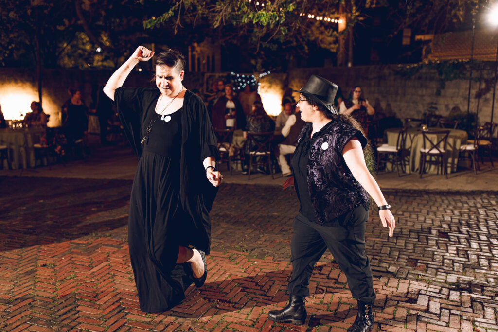 A queer polycule celebrates their wedding day at Colvin House in Chicago.