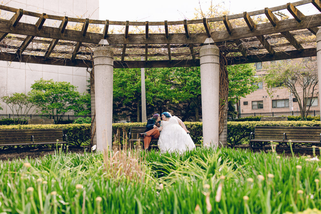 A queer polycule celebrates their wedding day at Colvin House in Chicago.