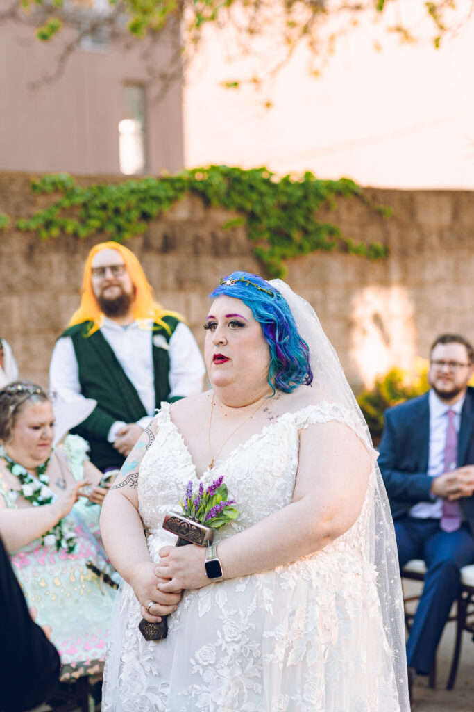 A queer polycule celebrates their wedding day at Colvin House in Chicago.