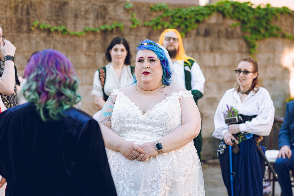 A queer polycule celebrates their wedding day at Colvin House in Chicago.