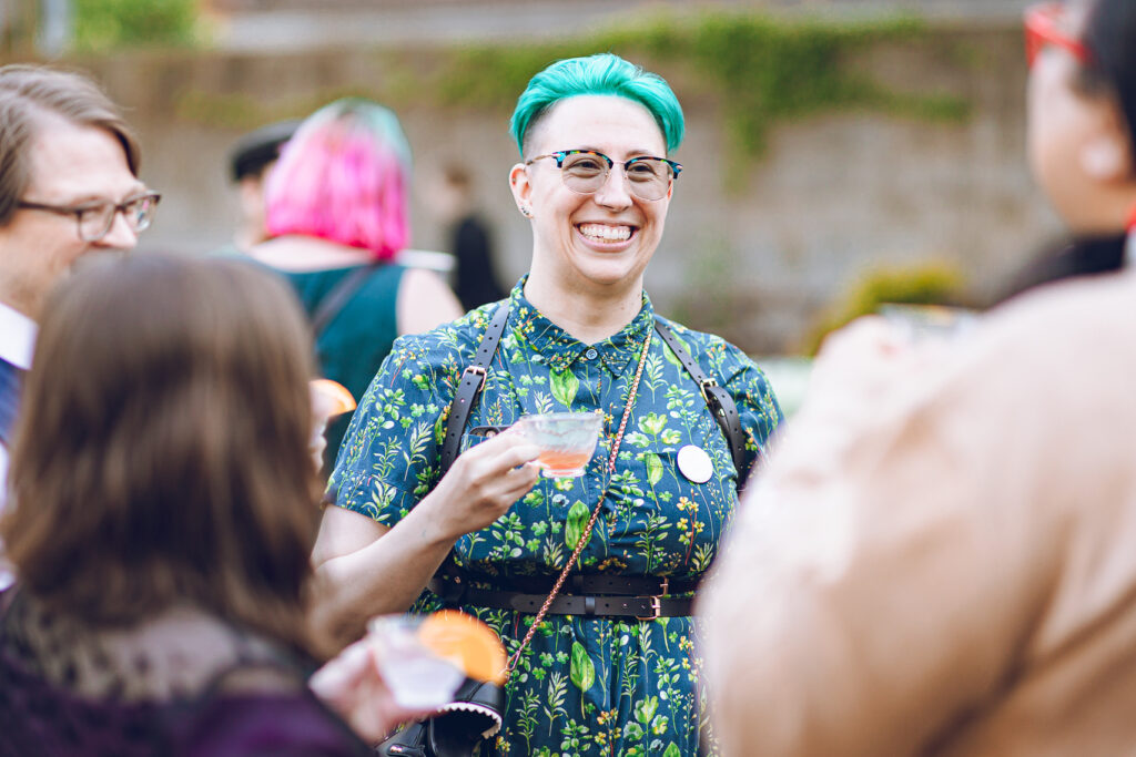A queer polycule celebrates their wedding day at Colvin House in Chicago.