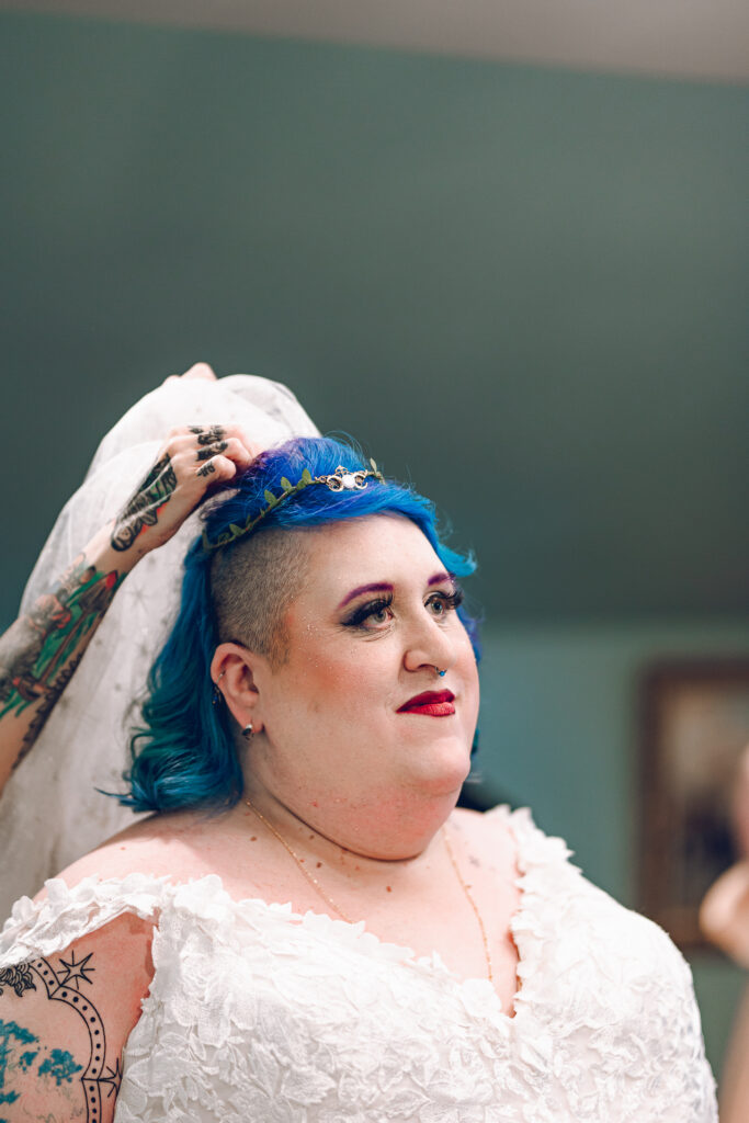A queer polycule celebrates their wedding day at Colvin House in Chicago.
