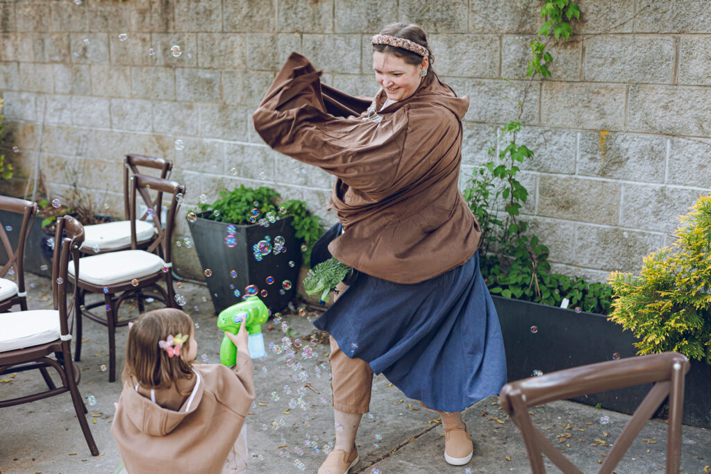 A queer polycule celebrates their wedding day at Colvin House in Chicago.