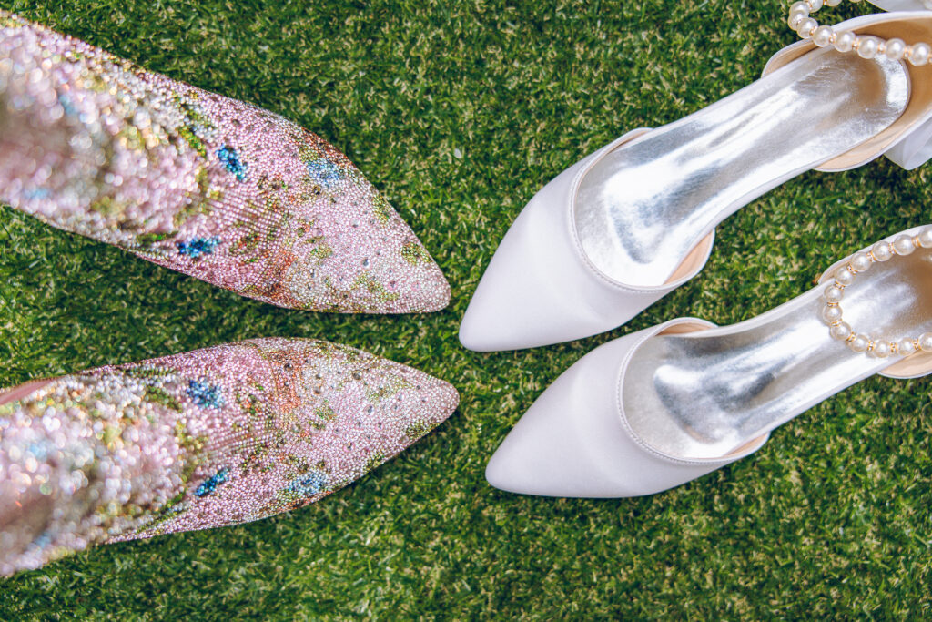 A queer couple gets ready before their wedding at the Doubletree Hotel in Downer's Grove, Illinois.