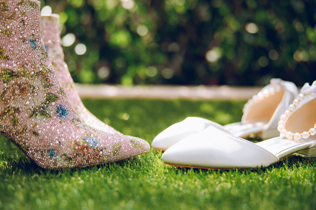 A queer couple gets ready before their wedding at the Doubletree Hotel in Downer's Grove, Illinois.