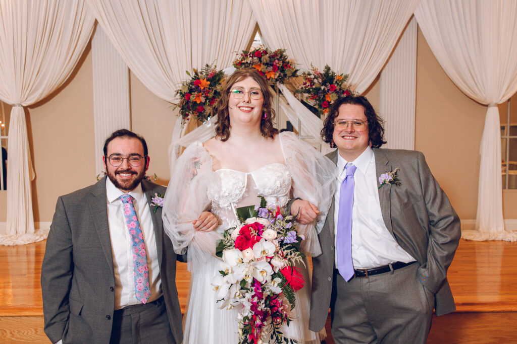 A queer couple has their wedding at Abington Distinct Banquets in Glen Ellyn, Illinois.