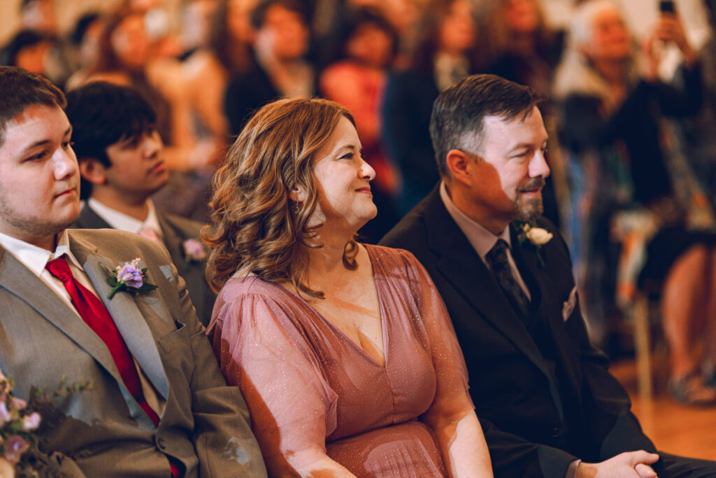 A queer couple has their wedding at Abington Distinct Banquets in Glen Ellyn, Illinois.