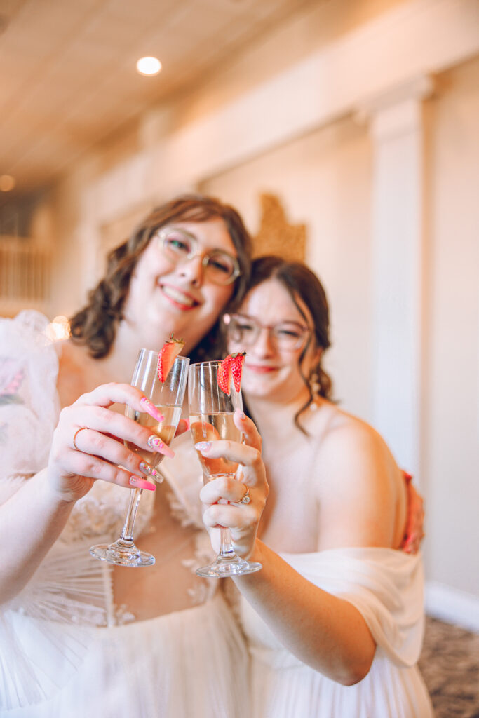 A queer couple has their wedding at Abington Distinct Banquets in Glen Ellyn, Illinois.