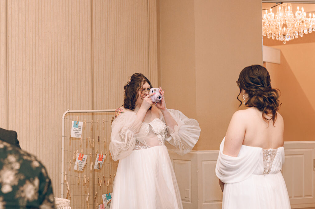 A queer couple has their wedding at Abington Distinct Banquets in Glen Ellyn, Illinois.