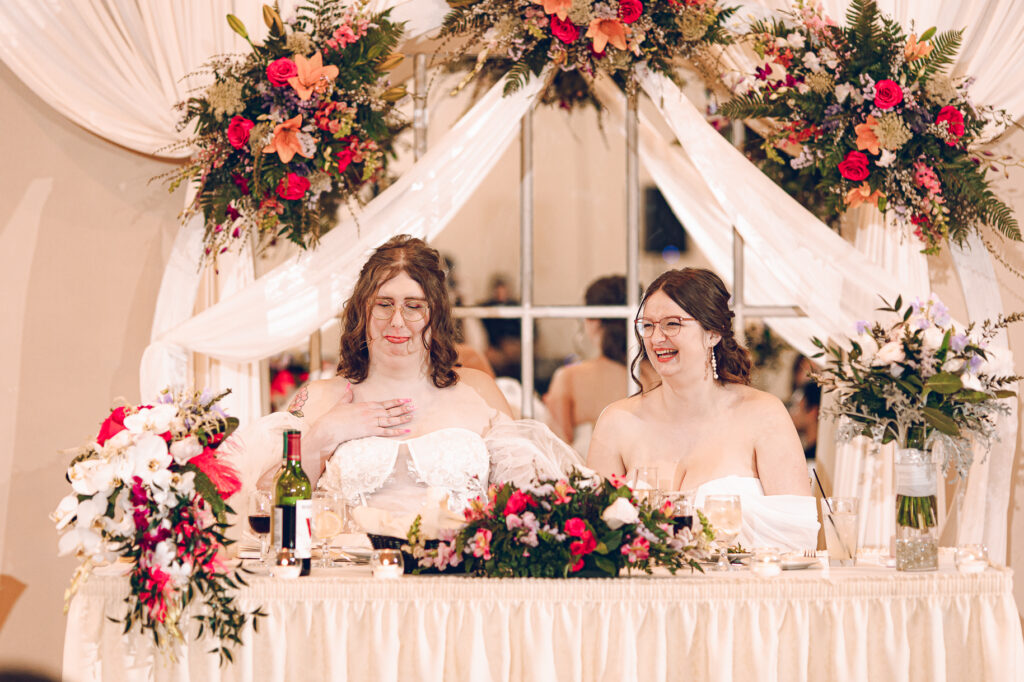 A queer couple has their wedding at Abington Distinct Banquets in Glen Ellyn, Illinois.