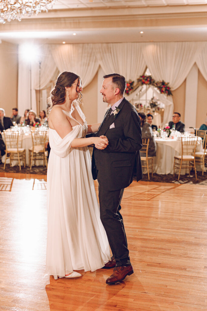 A queer couple has their wedding at Abington Distinct Banquets in Glen Ellyn, Illinois.