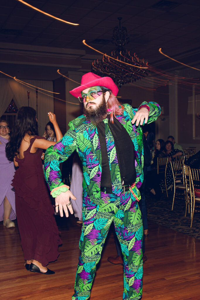 A queer couple has their wedding at Abington Distinct Banquets in Glen Ellyn, Illinois.