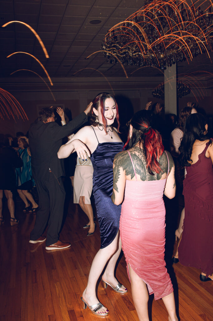 A queer couple has their wedding at Abington Distinct Banquets in Glen Ellyn, Illinois.