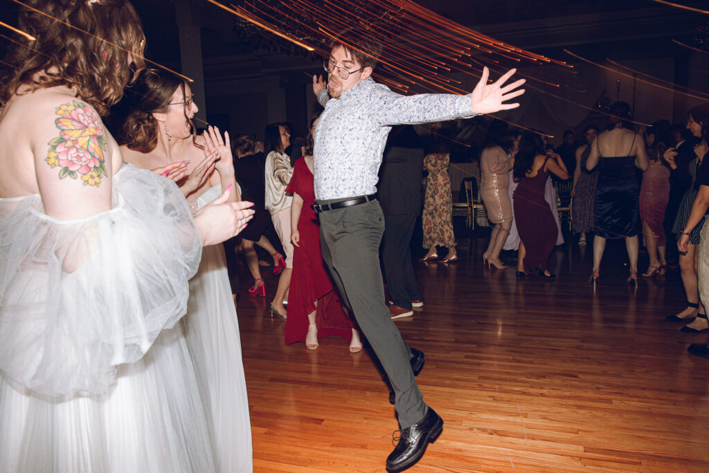 A queer couple has their wedding at Abington Distinct Banquets in Glen Ellyn, Illinois.