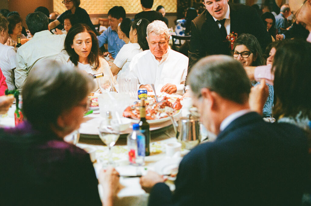 Film photography from a Chinese wedding weekend at The Robey in Wicker Park and Lee Wing Wah in Chinatown, Chicago