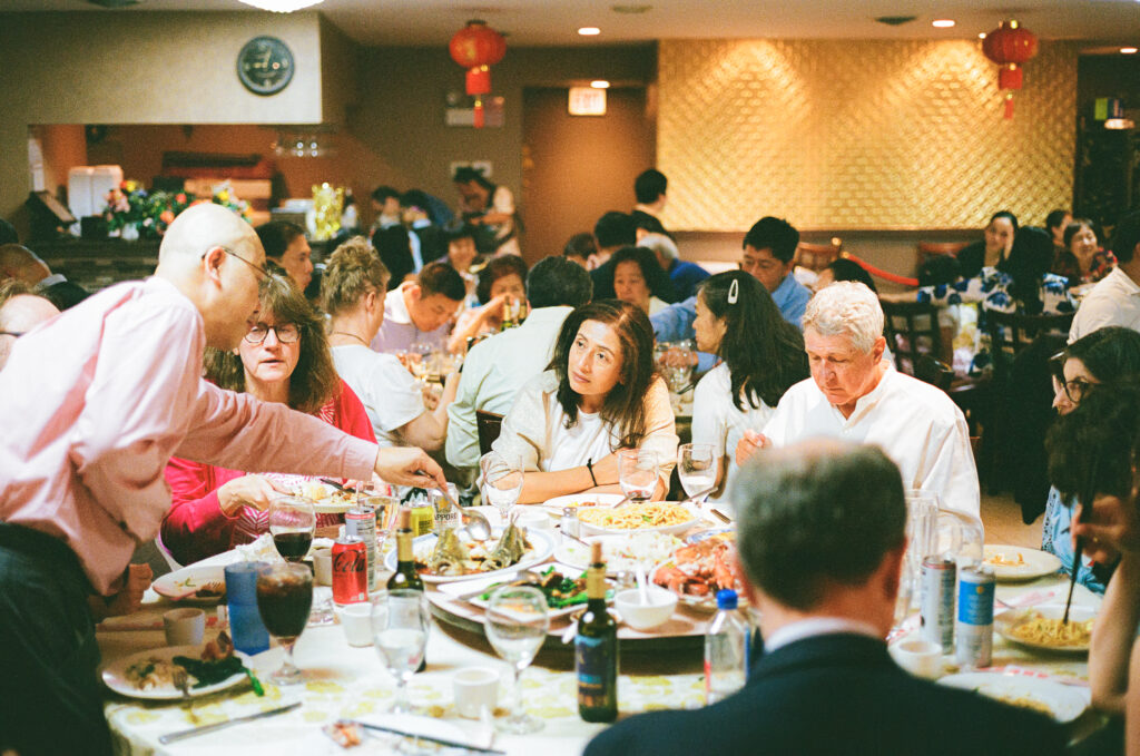 Film photography from a Chinese wedding weekend at The Robey in Wicker Park and Lee Wing Wah in Chinatown, Chicago