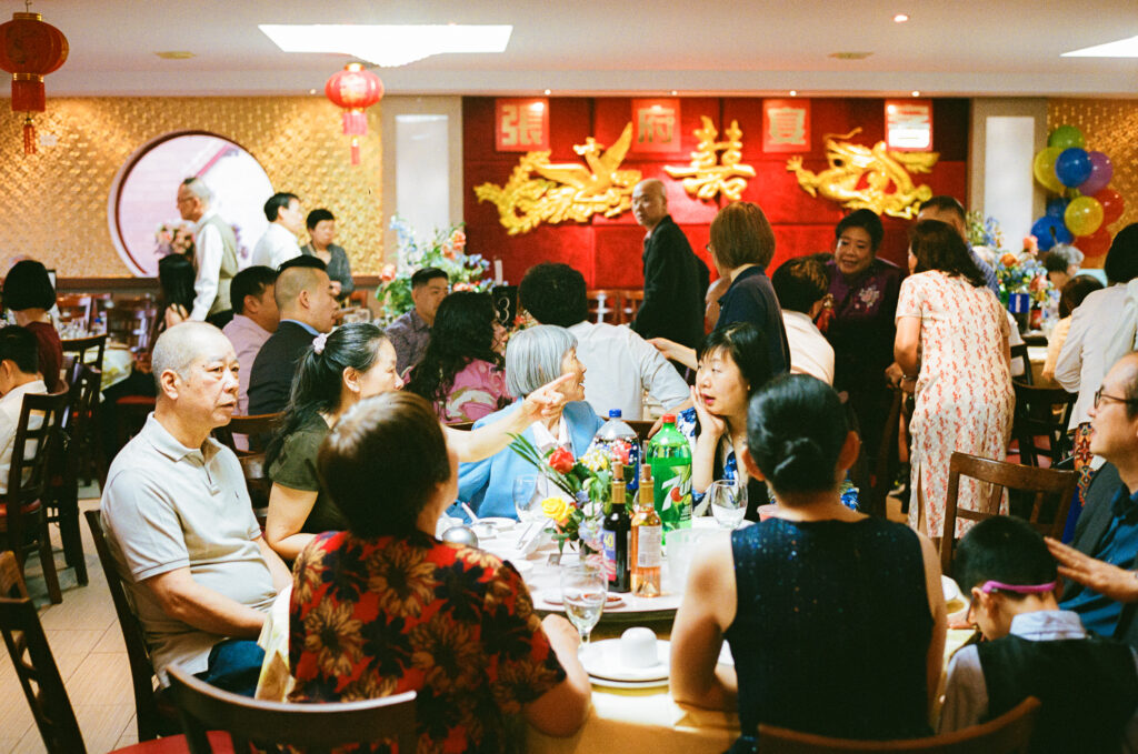 Film photography from a Chinese wedding weekend at The Robey in Wicker Park and Lee Wing Wah in Chinatown, Chicago