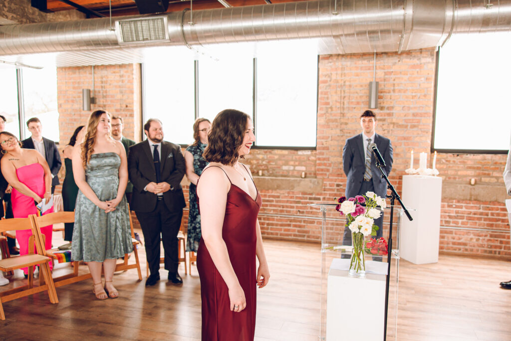 A queer couple celebrates their wedding day at the Walden in the West Loop of Chicago.
