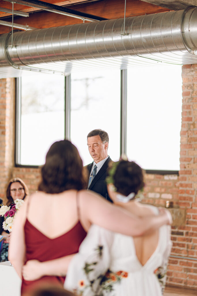 A queer couple celebrates their wedding day at the Walden in the West Loop of Chicago.