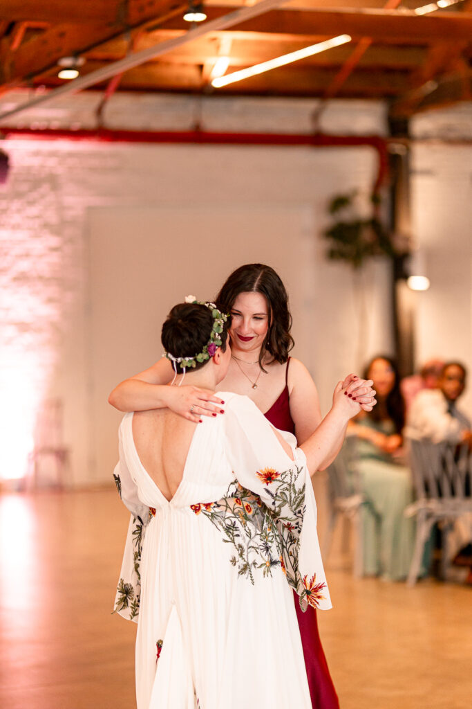 A queer couple celebrates their wedding day at the Walden in the West Loop of Chicago.