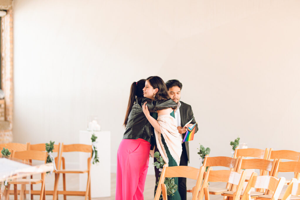 A queer couple celebrates their wedding day at the Walden in the West Loop of Chicago.