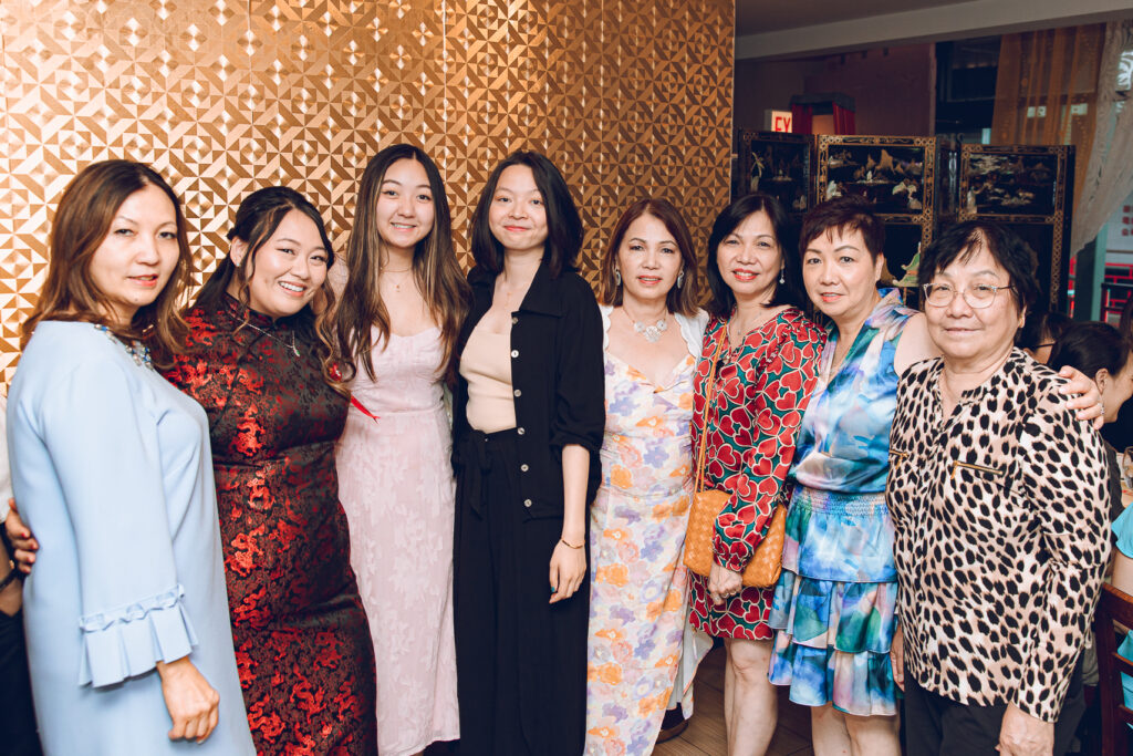 A couple hosts a traditional Chinese wedding reception at Lee Wing Wah in Chinatown, Chicago.