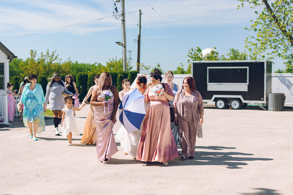 A nontraditional farm wedding at Navarro Farm in Frankfort, Illinois