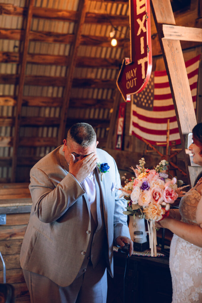 A nontraditional farm wedding at Navarro Farm in Frankfort, Illinois